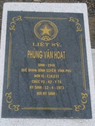 Nhắn tìm thân nhân liệt sỹ  Phùng Văn Hoạt