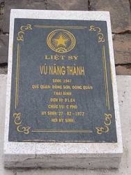  Nhắn tìm thân nhân liệt sỹ  Vũ Năng Thành