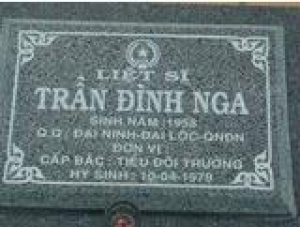 Tìm thân nhân liệt sĩ Trần Đình Nga