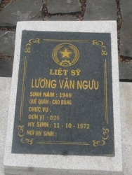 Nhắn tìm thân nhân liệt sỹ Lương Văn Ngưu