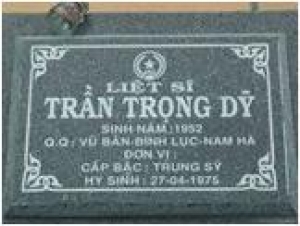 Tìm thân nhân liệt sĩ Trần Trọng Dỹ