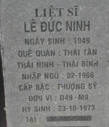 Tìm thân nhân liệt sĩ Lê Đức Ninh