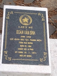 Nhắn tìm thân nhân liệt sỹ Đoàn Văn Sính