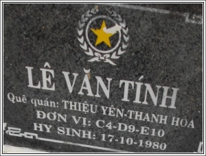 Nhắn tin tìm thân nhân liệt sĩ Lê Văn Tính