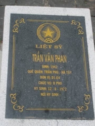 Nhắn tìm thân nhân liệt sỹ  Trần Văn Phan