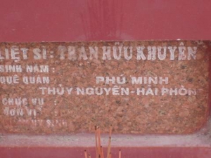 Nhắn tìm thân nhân liệt sỹ Thân Hữu Khuyên