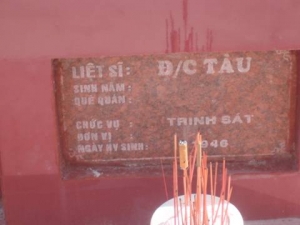 Nhắn tìm thân nhân liệt sĩ Tàu