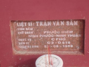 Nhắn tìm thân nhân liệt sỹ Trần Văn Sâm