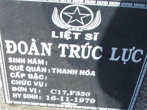 Nhắn tìm thân nhân liệt sỹ  Đoàn Trúc Lực