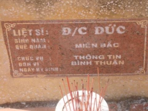 Nhắn tìm thân nhân liệt sỹ Đức