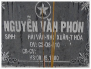Nhắn tim thân nhân liệt sỹ Nguyễn Văn Phơn