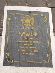 Nhắn tin tìm thân nhân liệt sỹ Phạm Văn Chua