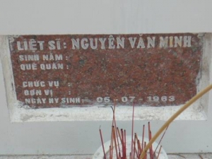Nhắn tìm thân nhân liệt sĩ Nguyễn Văn Minh