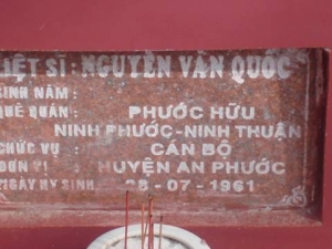 Nhắn tìm thân nhân liệt sỹ  Nguyễn Văn Quốc