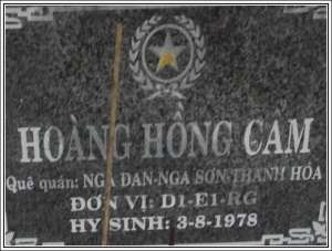 Nhắn tìm thân nhân liệt sỹ  Hoàng Hồng Cẩm