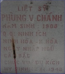 Tìm thân nhân liệt sĩ Phùng Văn Chánh