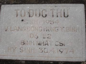 Nhắn tìm thân nhân liệt sĩ Tô Đức Thứ