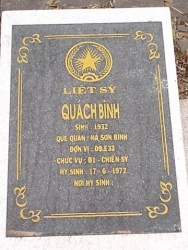 Nhắn tìm thân nhân liệt sỹ  Quách Bình