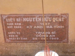 Nhắn tìm thân nhân liệt sỹ  Nguyễn Hữu Quát