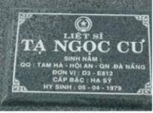 Tìm thân nhân liệt sĩ Tạ Ngọc Cơ