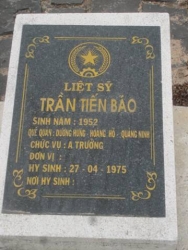 Nhắn tìm thân nhân liệt sỹ  Trần Tiến Báo