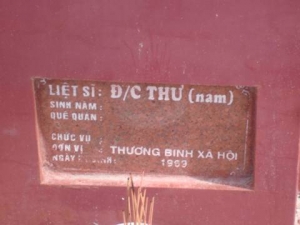 Nhắn tìm thân nhân liệt sĩ Thư