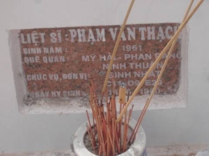 Nhắn tìm thân nhân liệt sỹ  Phạm Văn Thạch