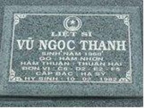 Tìm thân nhân liệt sĩ Vũ Ngọc Thạnh