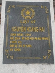 Tìm thân nhân liệt sĩ  Nguyễn Hoàng Hai