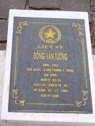 Nhắn tin tìm thân nhân liệt sỹ Đồng Văn Tường