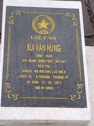 Nhắn tìm thân nhân liệt sỹ Bùi Văn Hùng
