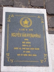 Tìm thân nhân liệt sỹ Nguyễn Văn Hy
