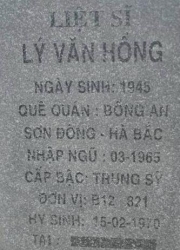 Tìm thân nhân liệt sĩ Lý Văn Hồng