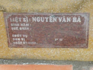 Nhắn tìm thân nhân liệt sĩ Nguyễn Văn Hà