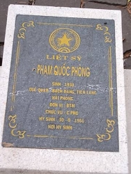 Nhắn tìm thân nhân liệt sỹ  Phạm Quốc Phòng