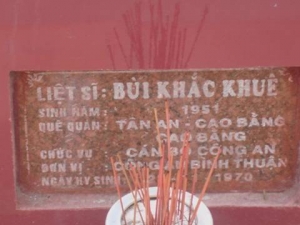 Nhắn tìm thân nhân liệt sỹ  Bùi Khắc Khuê