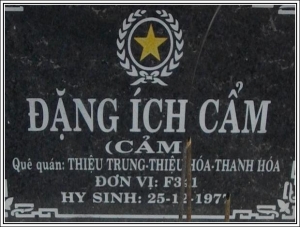 Nhắn tìm thân nhân liệt sỹ  Đặng Ích Cẩm (Cảm)