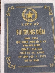 Nhắn tìm thân nhân liệt sỹ Bùi Trung Điểm 