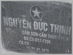 Nhắn tim thân nhân liệt sỹ Nguyễn Đức Thịnh