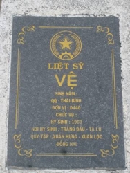  Nhắn tìm thân nhân liệt sỹ  Vệ