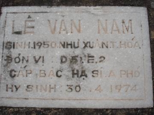 Nhắn tìm thân nhân liệt sỹ Lê Văn Năm