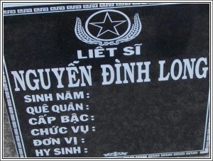 Nhắn tìm thân nhân liệt sỹ  Nguyễn Đình Long