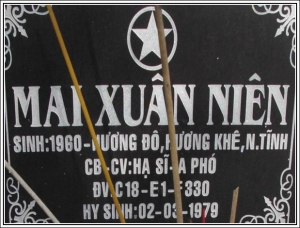 Nhắn tim thân nhân liệt sỹ Mai Xuân Niên