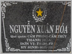 Nhắn tìm thân nhân liệt sỹ  Nguyễn Xuân Hóa