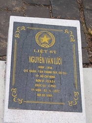Nhắn tin tìm thân nhân liệt sỹ Nguyễn Văn Lưới