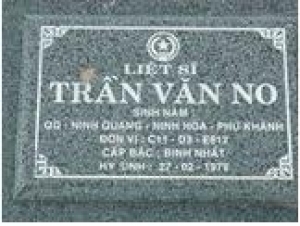 Tìm thân nhân liệt sĩ Trần Văn No