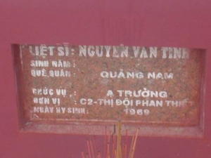 Nhắn tìm thân nhân liệt sỹ  Nguyễn Văn Tình