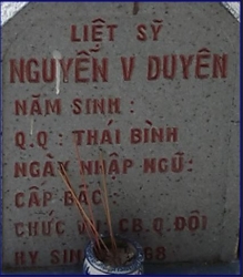 Tìm thân nhân liệt sĩ Nguyễn Văn Duyên