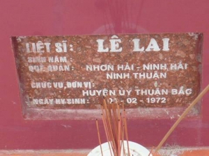 Nhắn tìm thân nhân liệt sỹ  Lê Lai