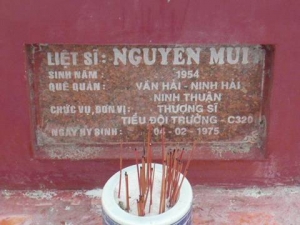 Nhắn tìm thân nhân liệt sỹ  Nguyễn Mùi